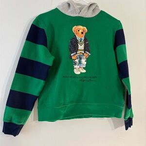 Ralph Lauren Green and Gray Hoodie
